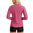 thumbnail image 5 of Feancey Sun Hoodie for Women with Pockets Thumb Hole Long Sleeve Athletic Jackets Slim Fit Quick Dry Hiking Hooded Jacket Summer Workout Tops Hot Pink S, 5 of 8