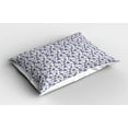 thumbnail image 2 of Ambesonne Floral Pillow Sham 2 Pack, Simplistic Gracious Flowers, 26"x20", Pale Grey and Dark Lavender, 2 of 3