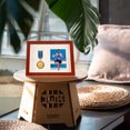 thumbnail image 3 of Luxshiny Chic Medal Display Shadow Box Medal Display Frame Light Brown Wood 1Pcs For Friends, 3 of 8