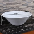 thumbnail image 2 of Elimax Funnel Shaped Porcelain Ceramic Sink Bowl on Flush Base with Gold Pop-up Drain - 303+P01G, 2 of 4