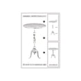 thumbnail image 6 of DecMode 19" x 21" Gold Aluminum Metal Small Accent Table with Scroll Legs, 1-Piece, 6 of 10