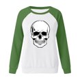 thumbnail image 4 of Sudadera Para Mujer Sudaderas Con Cuello Redondo Festival de Moda Esqueleto Impreso Blusa de Manga Larga Cuello Redondo Suéter Informal Tops Sudaderas Odeerbi ODB132777, 4 of 5