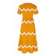 thumbnail image 5 of Puntoco Vestido Midi De Moda Para Mujer Vestido Con Cuello Redondo Y Manga Corta Con Dos Bolsillos En Capas Y Estampado De Rayas Onduladas Amarillo L,Regalos Para Mujer Joven, 5 of 6