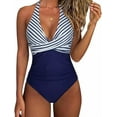 thumbnail image 3 of Top-kevin Women Tummy Control One Piece Swimsuit - Push Up Bathing Suit Full Coverage Slimming Swimwear, 3 of 23