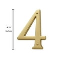 thumbnail image 2 of Baldwin Estate 90674.003.CD Solid Brass Traditional House Number Four in Polished Brass, 4.75", 2 of 5