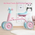 thumbnail image 6 of Baby Balance Bike for 1+ Years Old, Baby Bicycle 12-24 Months Toddler Bike with No Pedal 4 Silence Wheels and Light (Pink), 6 of 8