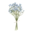 thumbnail image 3 of Ramo de adorno de flores artificiales, decoración artesanal, ramo falso de flores de simulación DIY para jardín, oficina, hogar, boda interior Azul, 3 of 8
