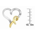thumbnail image 4 of .925 Sterling Silver and 14K Yellow Gold Two-Tone Heart Shaped Pendant Necklace, 4 of 5