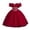 a-Wine13144, variant on Girls Kids Solid Color Off Shoulder Dress Beaded Bodice Ruffle Trim Fluffy Tulle Skirt Princess Gown For Wedding Party Wear Pink 4-5 Years