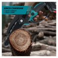 thumbnail image 2 of Mini 6 Inch Electric Chainsaw Cordless Cutter Pruner Chain Saw With Temperature Controlled Motor For 18V Battery, 2 of 6
