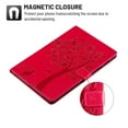 thumbnail image 3 of Dteck Galaxy Tab S5e Case, Embossed Tree PU Leather Magnetic Flip Stand Folio Case Built-in Card Slots/Cash Pocket Fit for Samsung Galaxy Tab S5e 10.5 inch 2019 SM-T720 T725, Red, 3 of 6