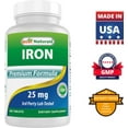 thumbnail image 6 of Best Naturals Iron Supplement (Iron Bisglycinate) - 25mg - 180 Tablets - Gentle of Stomach - Non-Constipating, 6 of 7