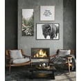 thumbnail image 7 of Kate and Laurel Sylvie Bison in Snow Black and White Framed Canvas Wall Art by Amy Peterson Art Studio, 23x33 Gray, Modern Animal Portrait Art for Wall, 7 of 7