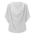 thumbnail image 6 of LGASWYX Influencers Picks Womens Clothes 2024 Women'S Blouses And Tops For Work V-Neck Fashion Casual Loose Cloak Shirt Cotton Shirts For Women Loose Fit (White,L), 6 of 6