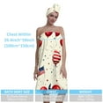 thumbnail image 4 of Colevkie Women 2 Pieces Shower Skirt & Hair Drying Cap Set Adjustable Soft Bath Towel Shower Cap Polyester for Home Bathroom Sauna Beach Printed Independence Day Balloons Pattern, 4 of 8
