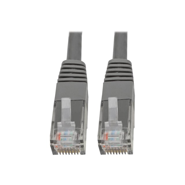 Eaton Tripp Lite Series Cat6 Gigabit Molded (UTP) Ethernet Cable (RJ45 M/M), PoE, Gray, 2 ft. (0.61 m) - Patch cable - RJ-45 (M) to RJ-45 (M) - 2 ft - UTP - CAT 6 - IEEE 802.3ab/IEEE 802.5 - molded, stranded - gray