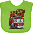thumbnail image 3 of Inktastic Little Brother Fire Truck Boys Baby Bib, 3 of 4