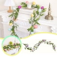 thumbnail image 1 of Easter Leaf Garland With Colorful Eggs Spring Wall Hanging For Home Party Easter Celebration, 1 of 6