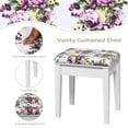 thumbnail image 3 of Pemberly Row MDF and Wood Vanity Dressing Table Set with 7 Compartments in White, 3 of 12