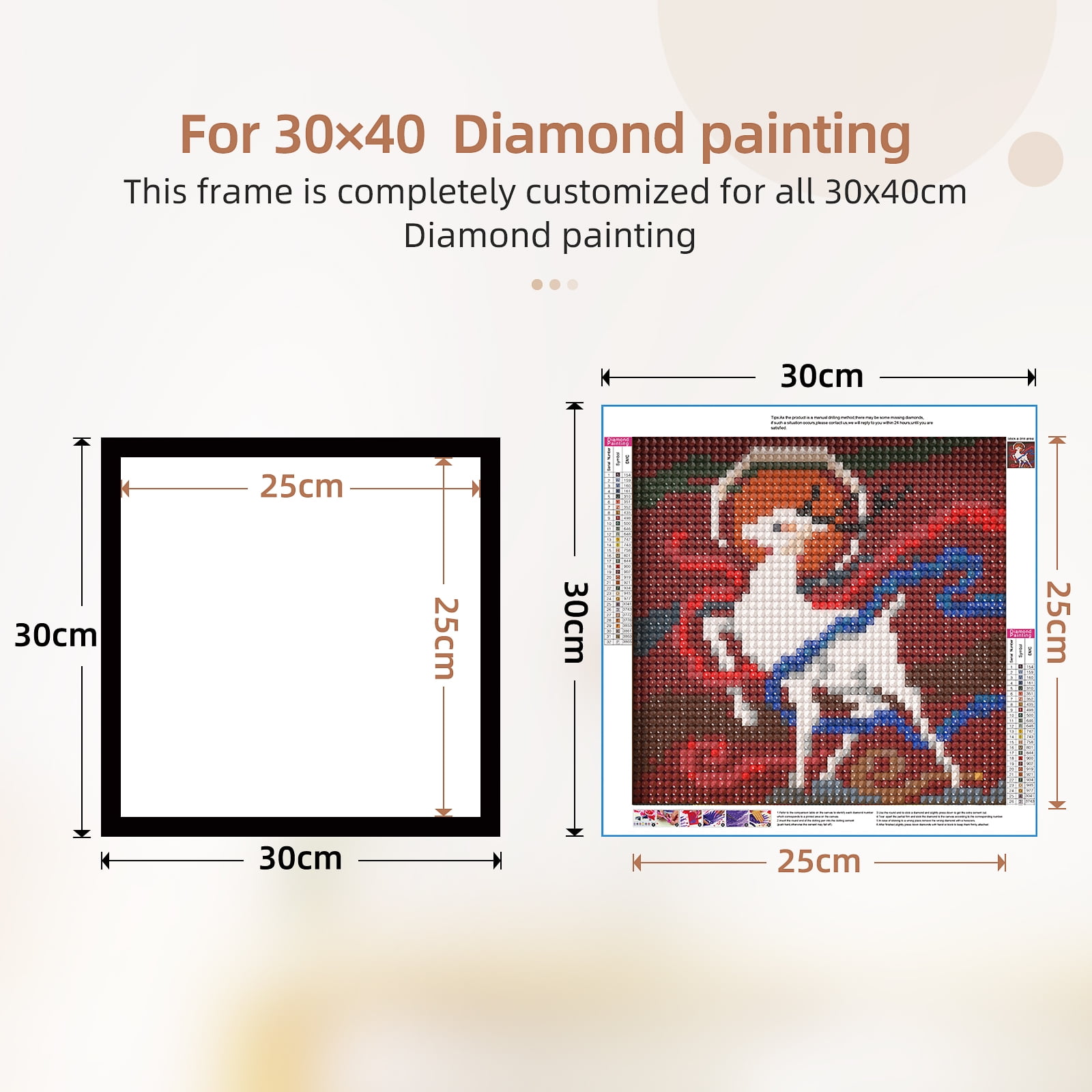 Diamond Art Frames 30x30 Picture Frame Magnetic 30x30 CM Digital Picture  Frame Gift For Friends And Family