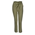 thumbnail image 5 of Sngxgn Women's Pants Casual Trouser Pants Elastic Waist Slim Pockets(Green,S), 5 of 9