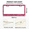 thumbnail image 3 of 2-Pack Aluminum License Plate Frame with 2 Holes for GM License Plate Cover with Free Screws Seamless Pattern Of Pink Flamingos, 3 of 8