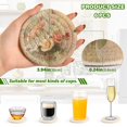 thumbnail image 7 of 6 Pcs Drink Coasters with Holder 3.94in Woven Coasters for Drinks Beautiful Floral Bouquet Coaster Set for Protection Table, 7 of 7