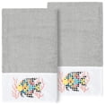 thumbnail image 2 of Linum Home Textiles 2-Pieces Tropical Fish Turkish Cotton Bath Towels, 27" x 54", Gray, 2 of 4
