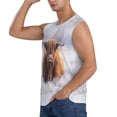 thumbnail image 3 of Lsque Cow Print Men's Cotton Blend Sleeveless Muscle Shirts (S-3XL)- Moisture Wicking, Odor Protection, UPF 30+,Medium, 3 of 8