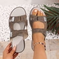 thumbnail image 3 of Rokment Orthopedic Walking Nursing Slip on Sandals for Women with Adjustable Straps 2026 Beach Summer Comfortable Arch Support Memory Foam Platform Casual Slippers A Size 6, 3 of 7