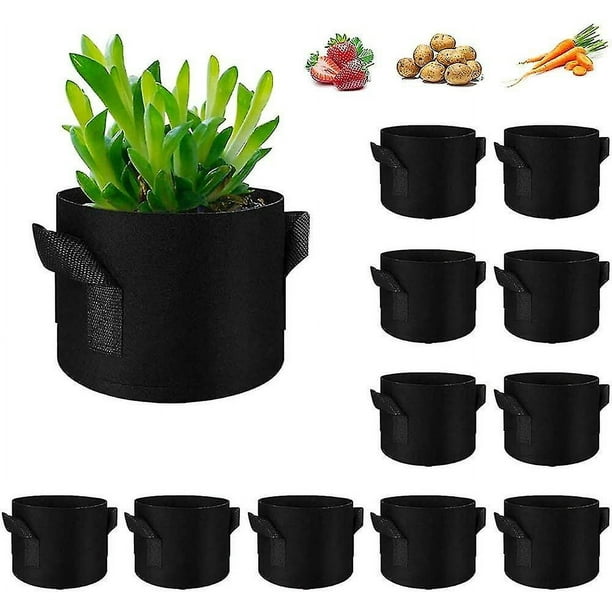 Gardtree Bolsas Para Vivero De Plantas De 5.5 X 6.3 Pulgadas, 200 Unidades, Bolsas De Cultivo De Plantas Biodegradables No Tejidas, Bolsas De Tela Para Plantas De Semillero, Bolsas De Iniciación