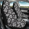 thumbnail image 3 of Yuyamidu Skull Car Seat Covers Waterproof Front Seat Covers Rose Automobile Front Seat Cover Easy to Install Car Interior Automotive Universal Fit Most Cars, 3 of 7