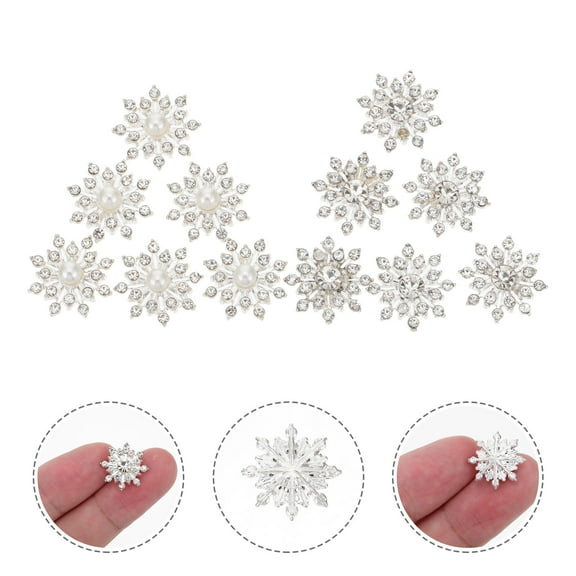 20 Pcs Making White Snowflake Shape Charms Silver Bride