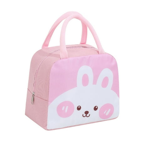 

VOLTENICKCute Cartoon Pink Rabbit Insulated Lunch Bag for School Work Office Picnic Tote Lunch Box Containers for Adults and Kids Reusable