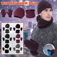 thumbnail image 2 of Kayannuo Winter Men's And Women's Warm Thick Hat Scarf Set Knitted Hat Scarf Glove Set Christmas Gifts, 2 of 5