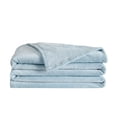 thumbnail image 4 of Truly Soft Velvet Plush 100% Microfiber Polyester Family Throw Blanket in Light Blue, All Season, Adult Size, OEKO-TEX Certified, 4 of 7