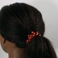 thumbnail image 4 of Amelia Beauty Products 8 Large Smooth Shiny Center Elastic Hair Coils, 2. 5in Diameter Thick Spiral Hair Ties, Gentle on Hair, Strong Hold and Minimizes Dents and Creases, Red, 4 of 7