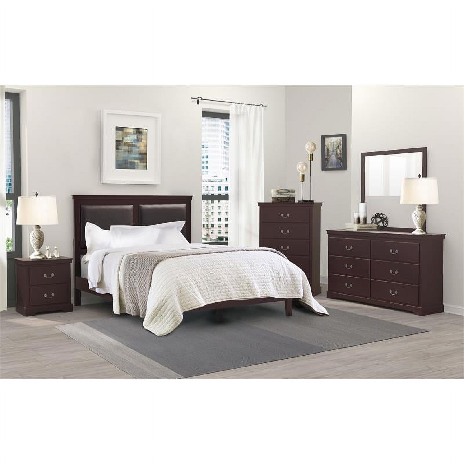 Lexicon Seabright 5 Drawers Traditional Wood Chest in Cherry