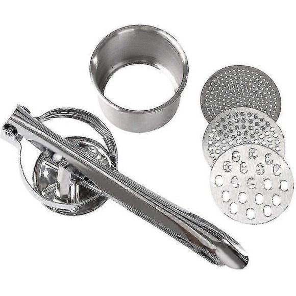 Premium / Potato Press Made Of Stainless Steel 3 Sieve Inserts H A-yu