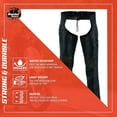 thumbnail image 4 of Daniel Smart Motorcycle Leather Chaps–Grommet Detailing, 4 of 5
