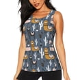 thumbnail image 2 of Uemuo Llama and Cactus Pattern Workout Tank Tops for Women Breathable Moisture-wicking tank top Sleeveless Running Loose Fit Yoga Tops Active Shirts Sports Gym Exercise, 2 of 9