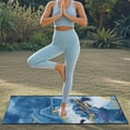 thumbnail image 5 of Xixirimido Blue Marble Sea Turtle Car Seat Cover Towel Sweatproof Gym Seat Protector with Non-Slip Backing Universal Fit Front Seat Mat for Sports, Beach, Swimming, 5 of 8