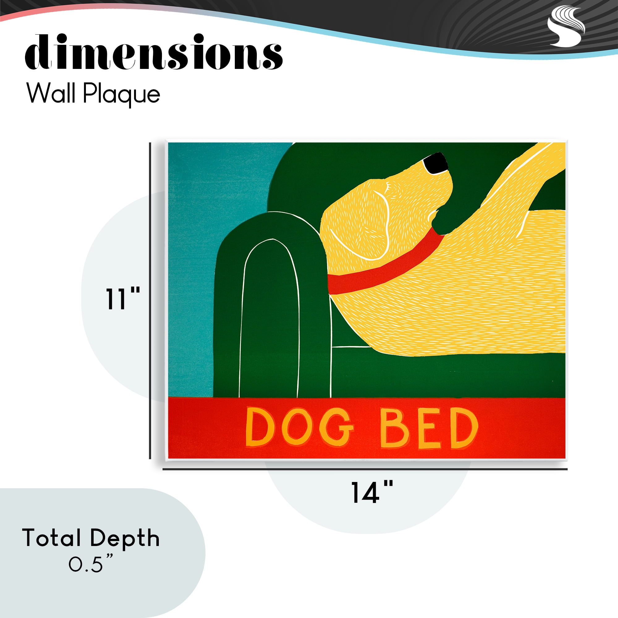 Dog Bed Labrador Wall Plaque Art, design by Stephen Huneck