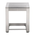 thumbnail image 4 of Pangea Home Table d'Appoint Patio Moderne en Aluminium en Argent Anodisé, 4 of 5