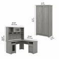 thumbnail image 6 of Scranton & Co Furniture Cabot L Desk with Hutch & Tall Cabinet in Modern Gray, 6 of 7