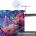 thumbnail image 5 of Turtle Window Curtain Valances Ocean Animal Coral Seaweed Underwater World Sea Marine Life Privacy Decorative Rod Pocket Short Window Valance Curtains 54 by 18 in, 1 Panel, 5 of 6
