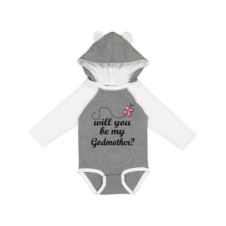 

Inktastic Godmother Proposal Baby Girl Gift Baby Girl Long Sleeve Bodysuit