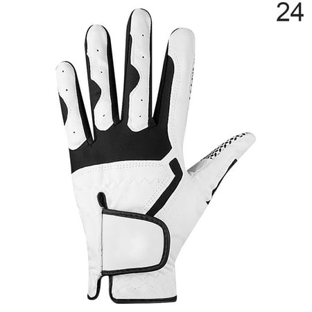 

Dido 1Pc Golf Glove Men Anti-slip Microfiber Elastic Breathable Mitten for Outdoor Sport Left White 24
