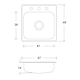 thumbnail image 3 of Fregadero Cocina Empotrar 1 Tina 47x49x14 M100 Eb tecnica linea Mark, 3 of 3