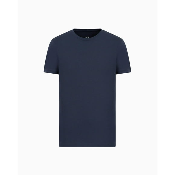 Remera Básica Armani Exchange de Algodón Pima para Hombre - Azul Marino